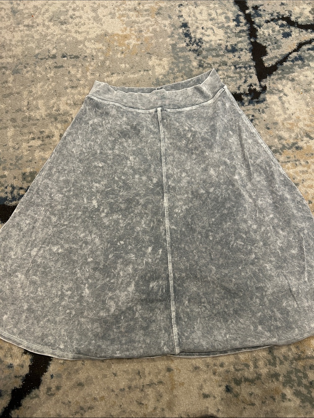 Hard Tail Gray Mineral-Wash A-Line Skirt